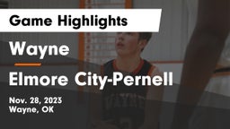 Wayne  vs Elmore City-Pernell  Game Highlights - Nov. 28, 2023