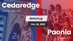 Matchup: Cedaredge High vs. Paonia  2018
