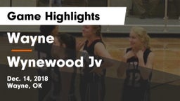 Wayne  vs Wynewood Jv Game Highlights - Dec. 14, 2018