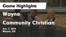 Wayne  vs Community Christian  Game Highlights - Jan. 7, 2019