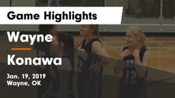 Wayne  vs Konawa  Game Highlights - Jan. 19, 2019