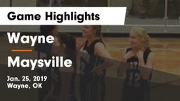 Wayne  vs Maysville  Game Highlights - Jan. 25, 2019