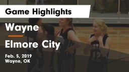 Wayne  vs Elmore City Game Highlights - Feb. 5, 2019