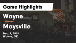 Wayne  vs Maysville  Game Highlights - Dec. 7, 2019