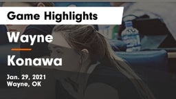 Wayne  vs Konawa  Game Highlights - Jan. 29, 2021