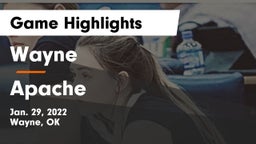 Wayne  vs Apache  Game Highlights - Jan. 29, 2022