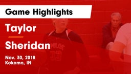 Taylor  vs Sheridan  Game Highlights - Nov. 30, 2018