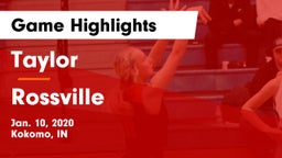 Taylor  vs Rossville  Game Highlights - Jan. 10, 2020