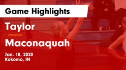 Taylor  vs Maconaquah  Game Highlights - Jan. 18, 2020