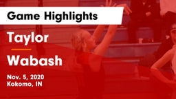 Taylor  vs Wabash  Game Highlights - Nov. 5, 2020
