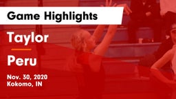 Taylor  vs Peru  Game Highlights - Nov. 30, 2020