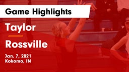 Taylor  vs Rossville  Game Highlights - Jan. 7, 2021