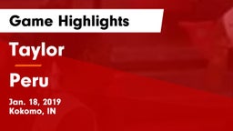 Taylor  vs Peru  Game Highlights - Jan. 18, 2019