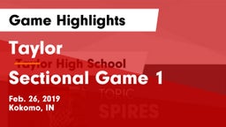 Taylor  vs Sectional Game 1 Game Highlights - Feb. 26, 2019