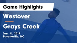 Westover  vs Grays Creek  Game Highlights - Jan. 11, 2019