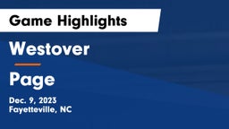 Westover  vs Page  Game Highlights - Dec. 9, 2023