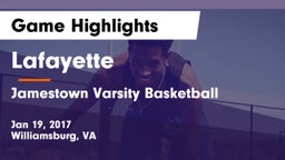 Lafayette  vs Jamestown Varsity Basketball Game Highlights - Jan 19, 2017