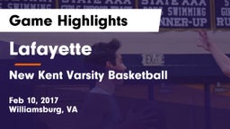 Lafayette  vs New Kent Varsity Basketball Game Highlights - Feb 10, 2017