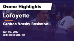 Lafayette  vs Grafton Varsity Basketball Game Highlights - Jan 28, 2017