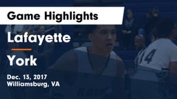Lafayette  vs York  Game Highlights - Dec. 13, 2017