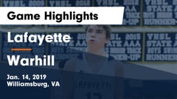 Lafayette  vs Warhill  Game Highlights - Jan. 14, 2019