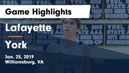 Lafayette  vs York  Game Highlights - Jan. 25, 2019