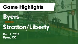 Byers  vs Stratton/Liberty Game Highlights - Dec. 7, 2018