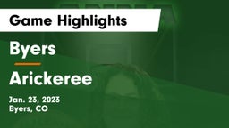 Byers  vs Arickeree Game Highlights - Jan. 23, 2023