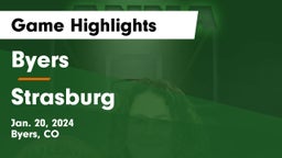 Byers  vs Strasburg  Game Highlights - Jan. 20, 2024