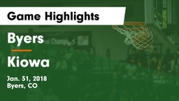 Byers  vs Kiowa  Game Highlights - Jan. 31, 2018