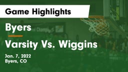 Byers  vs Varsity Vs. Wiggins Game Highlights - Jan. 7, 2022