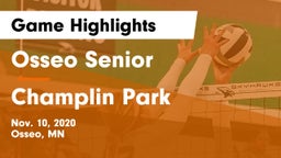 Osseo Senior  vs Champlin Park  Game Highlights - Nov. 10, 2020