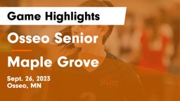 Osseo Senior  vs Maple Grove  Game Highlights - Sept. 26, 2023