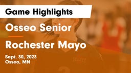 Osseo Senior  vs Rochester Mayo  Game Highlights - Sept. 30, 2023