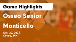 Osseo Senior  vs Monticello  Game Highlights - Oct. 20, 2023