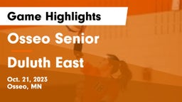 Osseo Senior  vs Duluth East  Game Highlights - Oct. 21, 2023