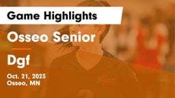 Osseo Senior  vs Dgf Game Highlights - Oct. 21, 2023