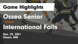 Osseo Senior  vs International Falls Game Highlights - Dec. 29, 2021