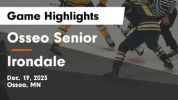 Osseo Senior  vs Irondale  Game Highlights - Dec. 19, 2023