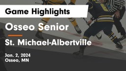 Osseo Senior  vs St. Michael-Albertville  Game Highlights - Jan. 2, 2024