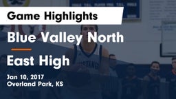 Blue Valley North  vs East High Game Highlights - Jan 10, 2017