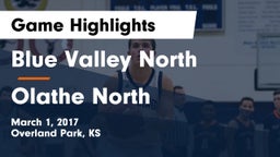 Blue Valley North  vs Olathe North  Game Highlights - March 1, 2017