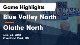 Blue Valley North  vs Olathe North  Game Highlights - Jan. 24, 2018
