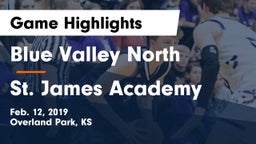 Blue Valley North  vs St. James Academy  Game Highlights - Feb. 12, 2019