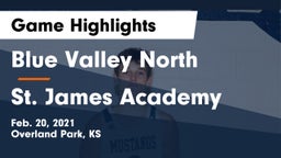 Blue Valley North  vs St. James Academy  Game Highlights - Feb. 20, 2021