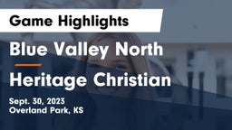 Blue Valley North  vs Heritage Christian Game Highlights - Sept. 30, 2023