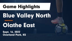 Blue Valley North  vs Olathe East  Game Highlights - Sept. 16, 2022