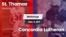 Matchup: St. Thomas High vs. Concordia Lutheran  2017
