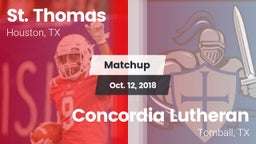 Matchup: St. Thomas High vs. Concordia Lutheran  2018