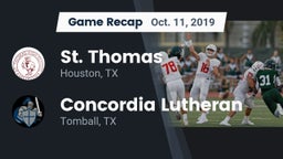Recap: St. Thomas  vs. Concordia Lutheran  2019